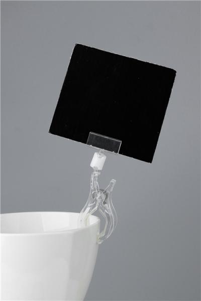 Cheap POP Clip Clear Plastic Card Holder In Store , Retail Shop Display Systems for sale