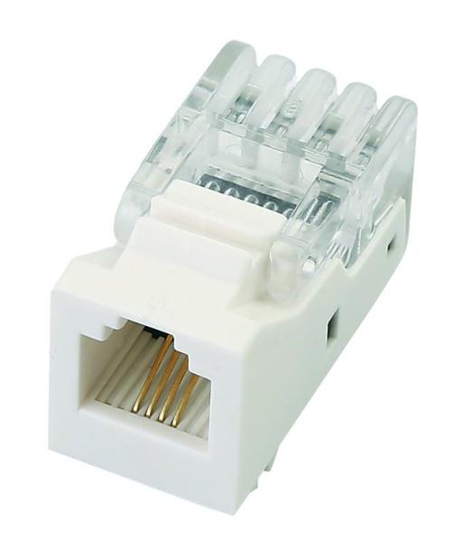 Cheap White Ethernet Keystone Jack CAT3 UTP 90 RJ45 Keystone Jack For Networking for sale