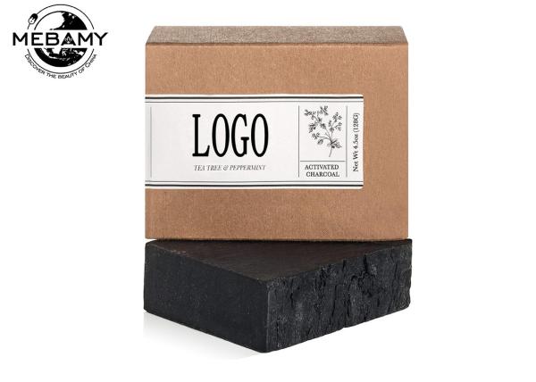Cheap Black Color Activated Charcoal Soap Bar For Anti Fungus Bath Whitening for sale