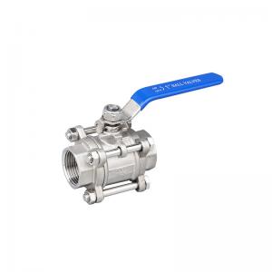 Best 304/316 Stainless Steel Medium Pressure Pipe Threaded Connection 3PC Ball Valve wholesale