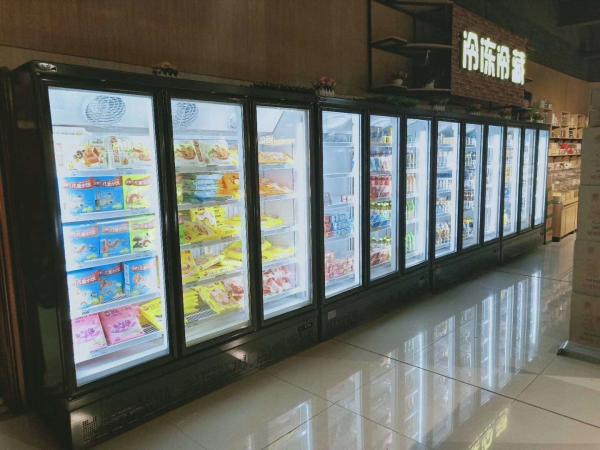 Cheap Supermarket Multideck Open Chiller Split Display Frozen Showcase With Doors for sale