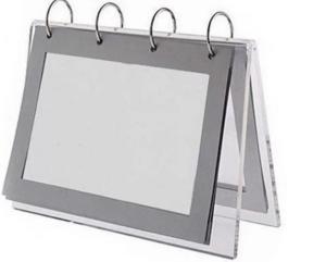 Custom Clear Acrylic Calendar Display Stand Double Sided Picture Frame