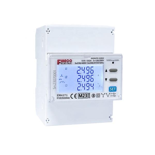 Cheap MID Approved EM4371 3*1.5 6 A Solar Bi-Directional Energy Meter with LCD Display for sale