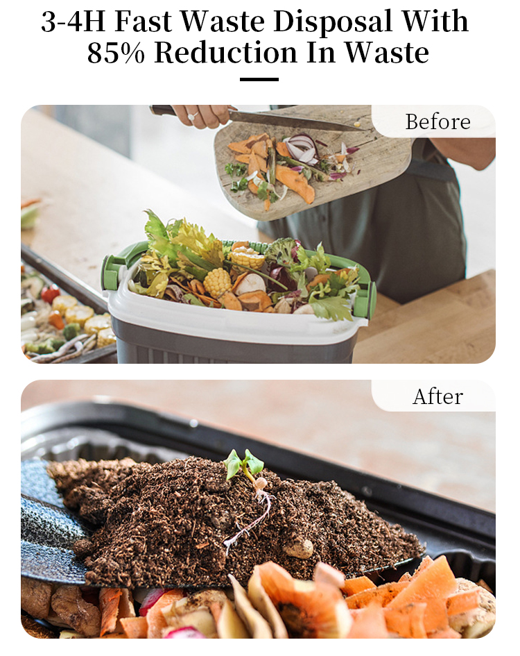 Food Garbage Composter Organic Waste Composting Machine Turning Food Waste to Nutrient Fertilizer Food Cycler Composter