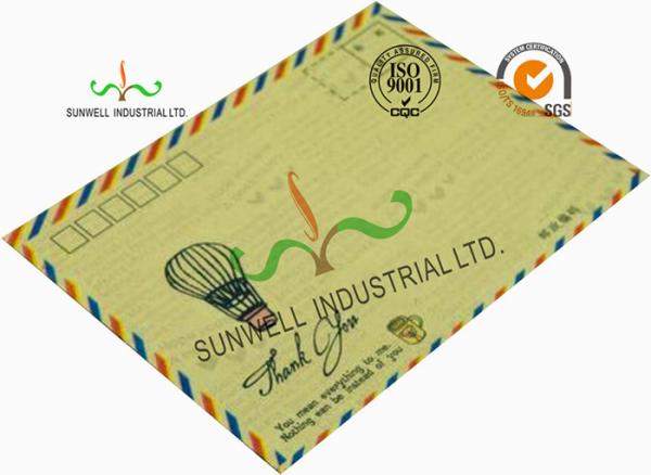 Cheap Standard Size Kraft Paper Custom Printed Envelopes With UPC Barcode Printing Edge for sale