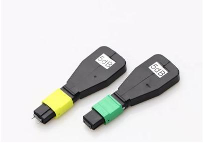 Cheap 12 Core MPO APC UPC Fixed Fiber Optic Attenuator 5dB Optical Fibre Connector for sale