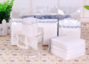 China Narrow Single Serve Iced Coffee Filter Bag White Color With Food Grade Material on sale