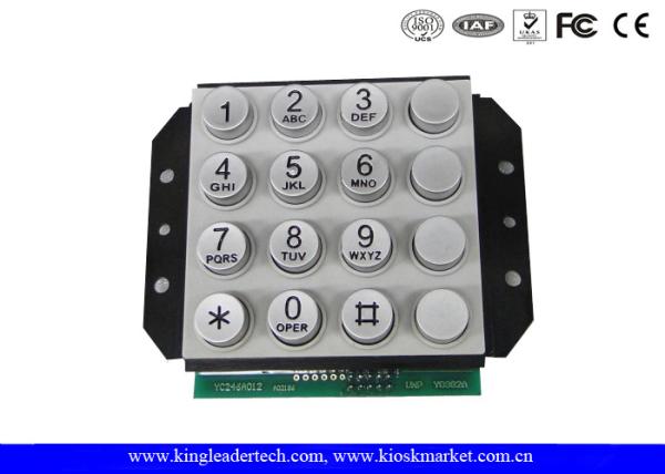 Cheap Rugged Vandal - Proof Numeric Keypad With 16 Keys , Ideal For Access Control Phone System for sale