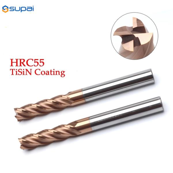 Cheap Durable 4 Flutes Tungsten Carbide End Mill HRC55 1-8mm AlTiN Coating for sale