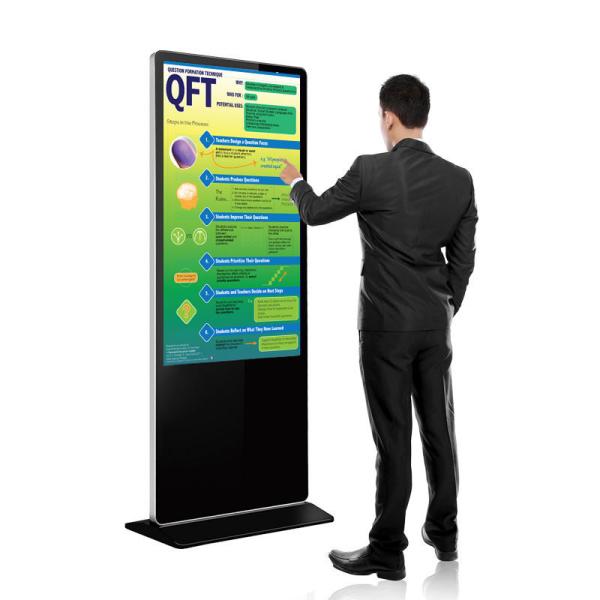 Cheap Vertical Touch Screen LCD Advertising Display , 75 Inch Indoor Digital Signage Screen for sale
