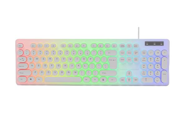 Cheap Lightweight Rainbow Backlight Keyboards Mouse Combos With Breath Effect Customizable FN + F1-F12 Keys For Gamers Office Users Students for sale