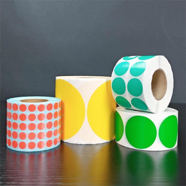 Cheap Assorted Vibrant Color Coding Label In Rectangular Or Round Shapes for sale