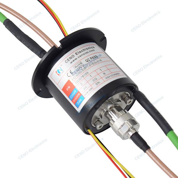 Cheap Integrate RF slip ring with power ethernet signal and radio frequency rotary union for sale