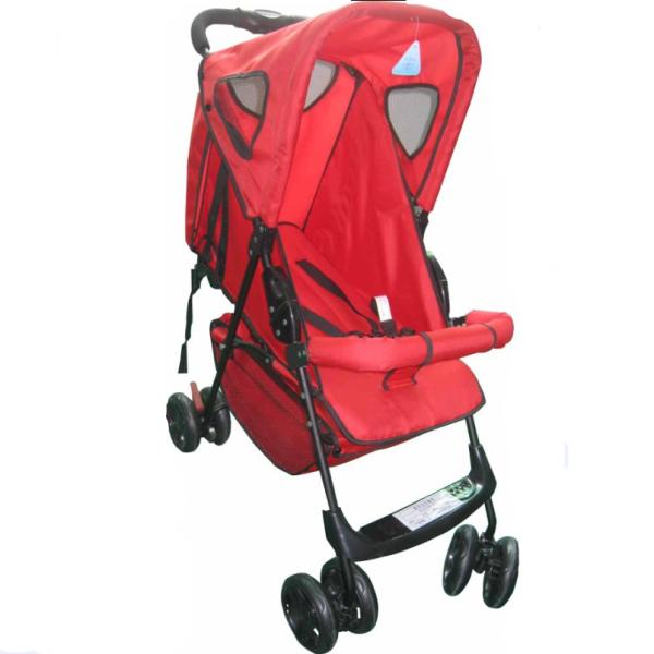 Cheap Single handle Safety Red Baby Stroller Adjust With Three Position for sale