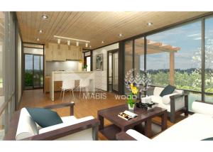 Easy Construction Prefab Modular House 100mm High Density PU Foam Insulation