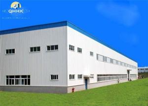 Simple and durable steel structure building with customizable dimensions and equipped with lighting system