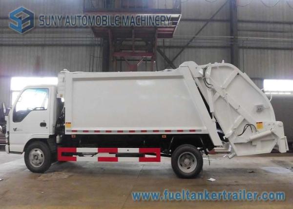 Cheap Isuzu 5 Speed Two Axle Garbage Trucks / Vehicle Single Row 130 Hp for sale