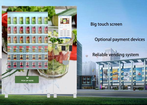 Cheap Non-touch Healthy Vending Machines For Salad With Refrigerator Remote Control Platform for sale