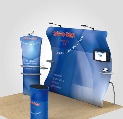 Cheap Full Color Tension Fabric Pop Up Display UV Resistant Dye Sublimation for sale