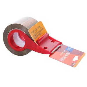 China Supermarket BOPP Brown Packing Tape With Tape Cutter Pressure Sensitive Packing Tape on sale