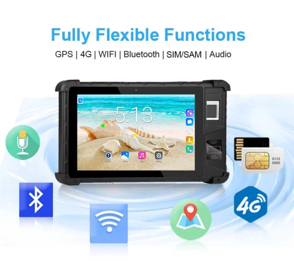 Cheap HF-FP08 Touch Screen Rugged Waterproof Handheld Tablet PC Capacitive Panel, Multi-Point Touch, With Fingerprint Reader for sale