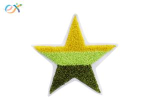 Felt Fabric Custom Iron On Patches Star Shaped Pentagon Shape Chenille  Patch For Clothing