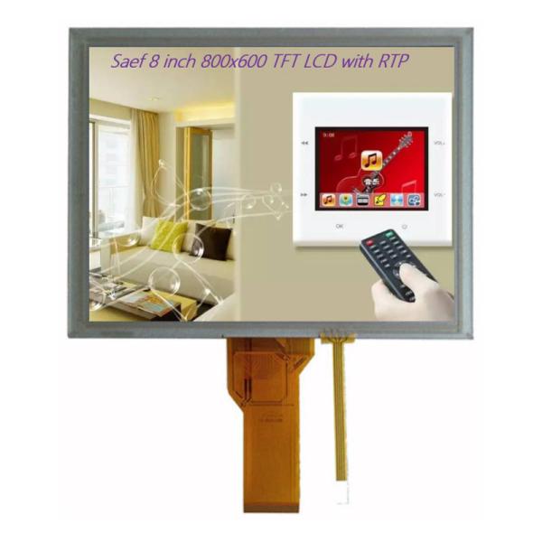 Cheap 8 inch TFT-LCD for Embedded Systems and Industrial Devices, TFT LCD Display 8" 800x600 RGB 50 Pin with Resistive Touch for sale