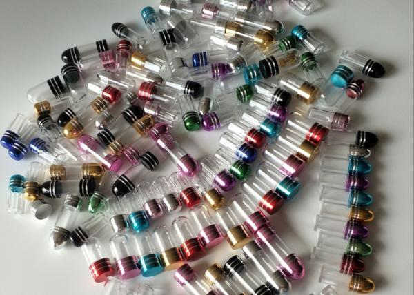 Cheap ISO9001 Mini Pill Bottles 3ml Plastic Bottle With Metal Cap for sale