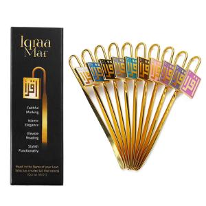 China Personalised Metal Custom Bookmark Gold Enamel Zinc Alloy Book Marks on sale