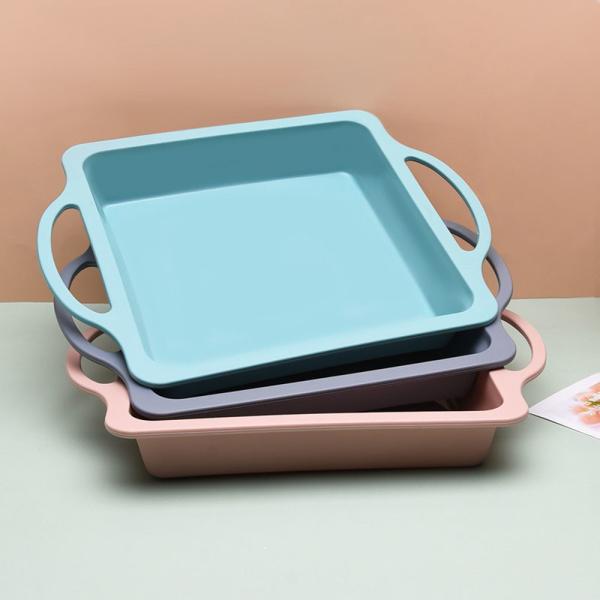 Cheap Tasteless Rectangular Silicone Bread Pan 23x20cm for sale