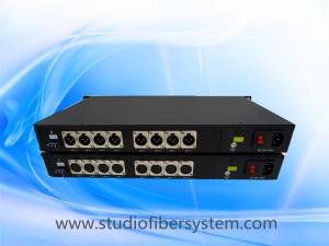 China 8CH Unidirectional  balanced audio fiber converter &XLR interface,ST/LC/FC fiber series extend audio to 20~80KM on sale