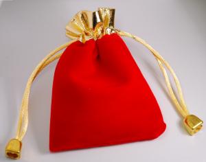 Best 50 jewelry pouches - Gold top velvet pouches, jewelry bags, red color, 10cmX8cm wholesale