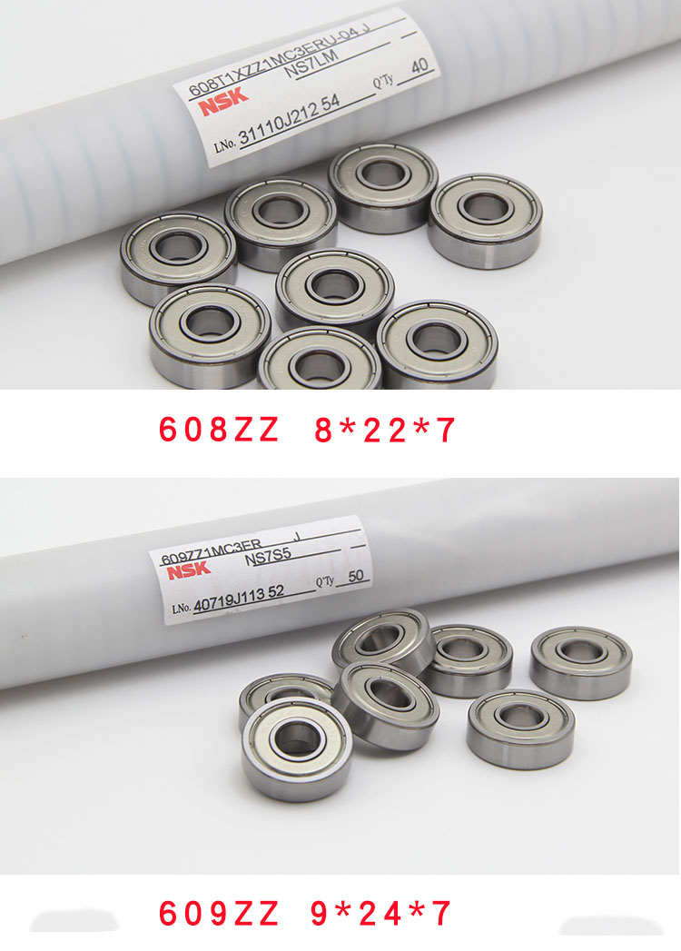 Mini Skate Deep Groove Ball Bearing 608 608Z Z809 Bearing NSK Z809 Ball Bearing 809 NSK 608Z1 608ZZ