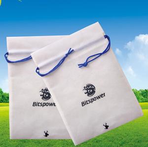 China Promotional Drawstring Bags Soft-Loop Handle Style Silk-Screen Printing on sale
