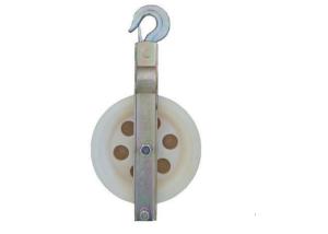 Best Light Weight 10KN Nylon Single Sheave Stringing Block, Hook And Clevis Style wholesale