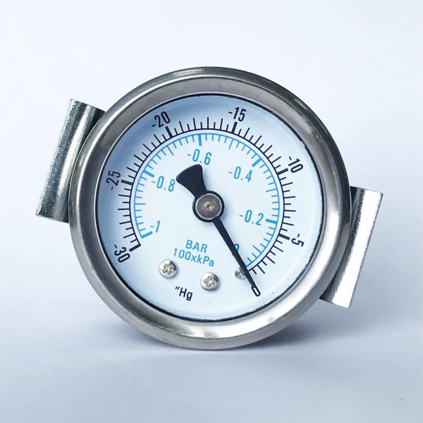 Cheap U Clamp Vacuum Pressure Gauge 50mm Brass Internals 1 Bar Pressure Gauge for sale