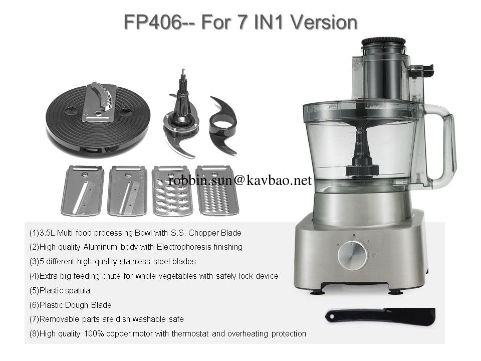 CB GS CE ROHS Certified FP406 Aluminum Diecast Food Processor