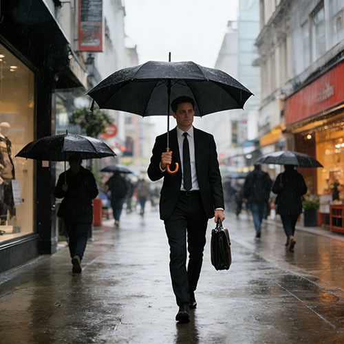 Men's business straight umbrella