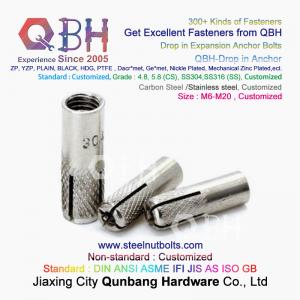 Best QBH SS 304 S.S. 316 Stainless Steel Drop In Expansion Anchor Bolts wholesale