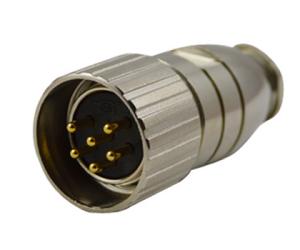 China PA66 M23 Connector Male Straight Plug IP67 20A Waterproof Connector on sale
