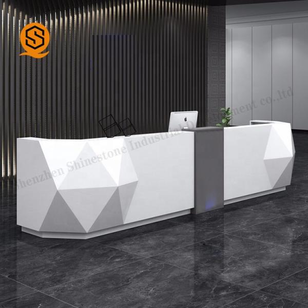 Cheap I Shape Solid Surface Reception Desk Counter for sale