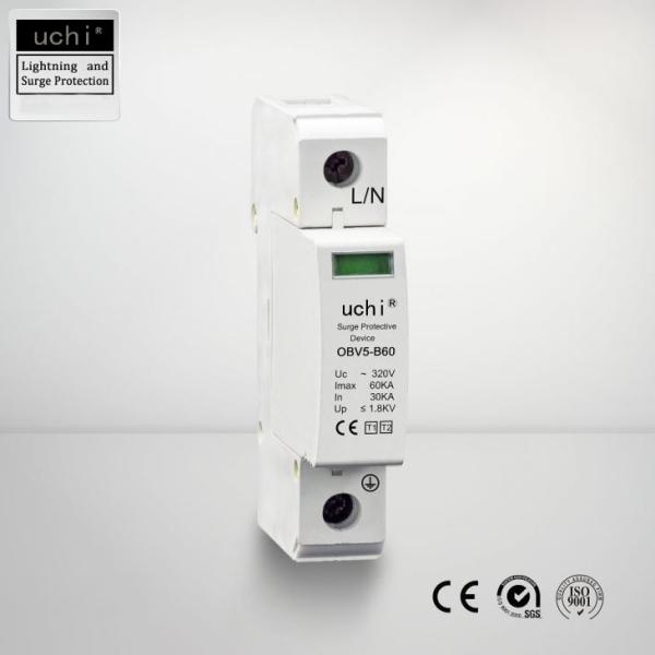 Cheap 275V Type 1+2 Surge Protector , Ac Spd 4 Pole Remote Alarm Interface for sale