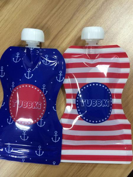 Cheap Leakproof  Reusable Baby Food Pouches with Bottom Double Zipper for sale