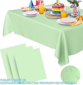 China Compostable Table Cloths For Rectangle Tables 73''X104'' Tablecloth For Outdoor, Party, Picnic, Wedding Green on sale