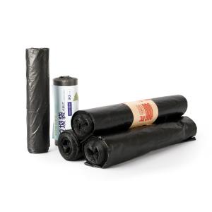China Black 55 Gallon 15um LDPE Garbage Bags Biodegradable Custom Size on sale