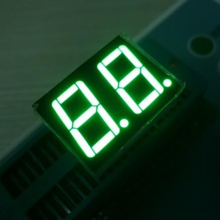 Cheap Low Voltage 2 Digits 7 Segment LED Display Various Colours Enviromental Protection Material for sale
