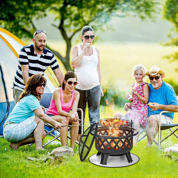Fire Pit Mat Fireproof Grill Mat Round 24'' 30'' 32'' 36'' 38' 40'For Home Outdoor Patio Wood Burning Stove Campsite