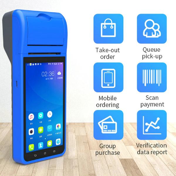 Cheap Android 8.1 PDA POS Terminal Mobile Handheld Mini With 58mm Printer for sale