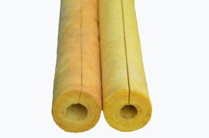 Best Yellow Fiber Glass Wool Pipe Insulation Material For Hot / Cold Pipe wholesale