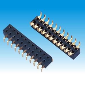 Best Dual Row Female Header Connector Straddle Pin Bottom Entry Polyester Insulator wholesale